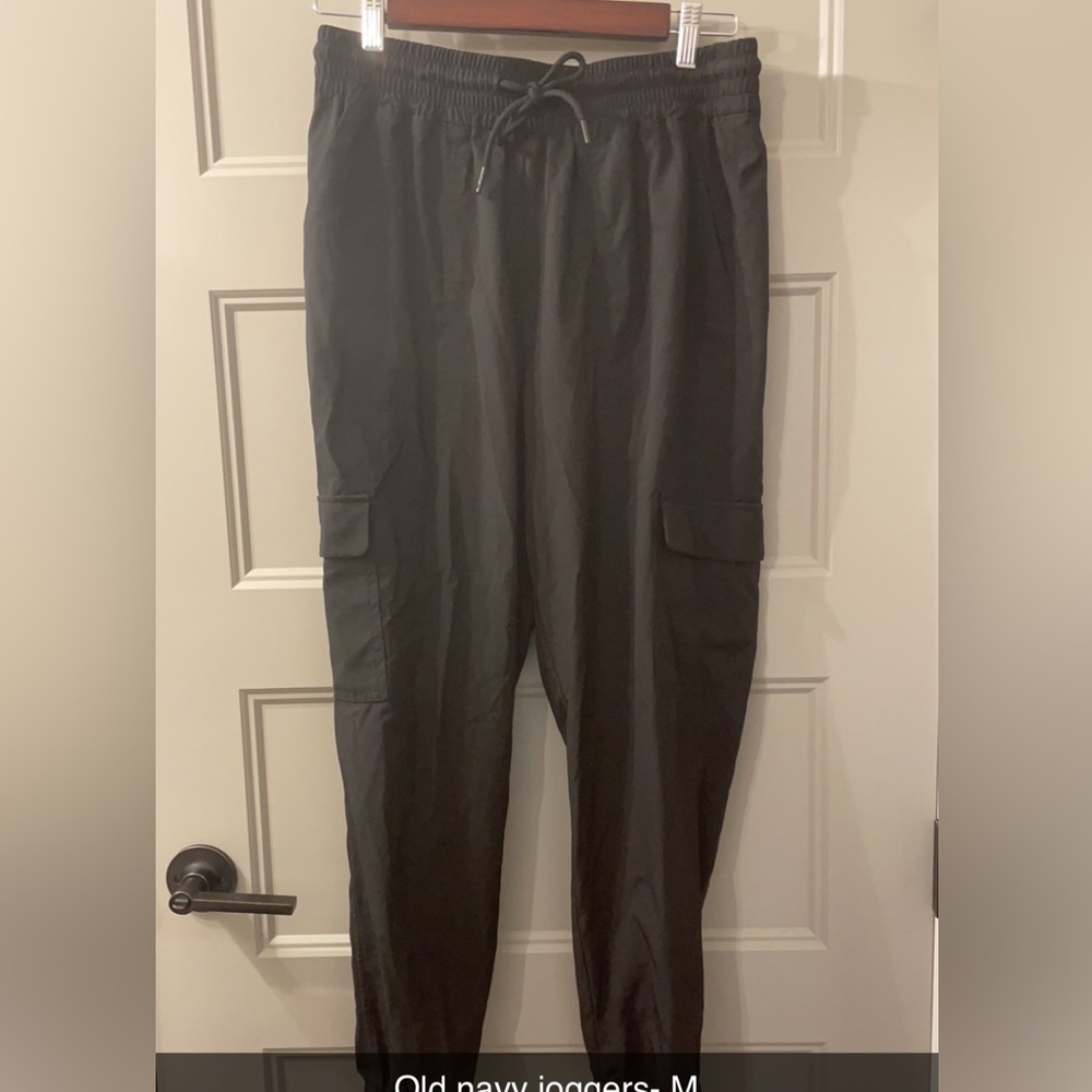 Black athletic joggers